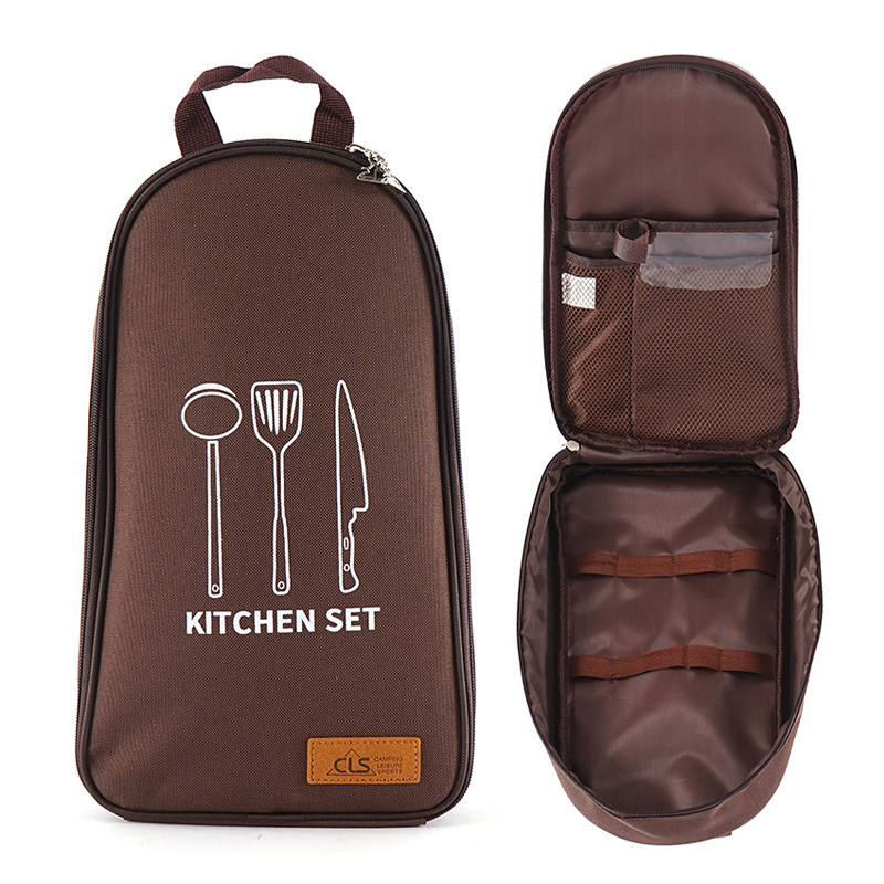 Camping Cooking Utensil Organizer - Outdoor Cutting Board Bag, Portable Cooking