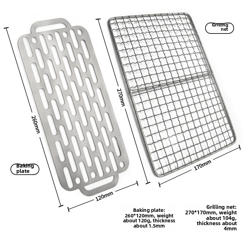 Camping Cooking Mesh - Pure Titanium Grill Mesh for Outdoor
