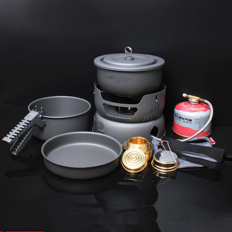 Camping Cooking Materials - 2-4 People Cooking Set 10-Piece Set,