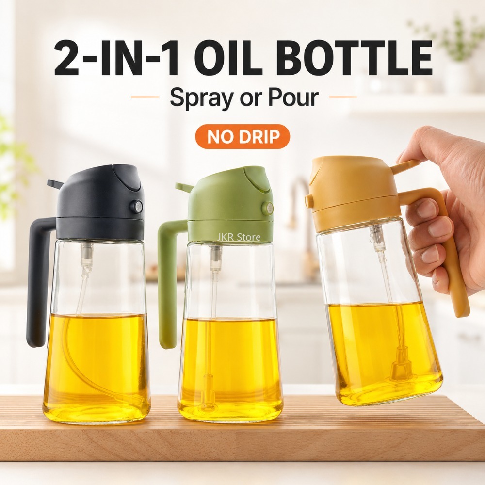 Camping Cooking Oil Bottle - 2 in 1 Olive Oil Sprayer