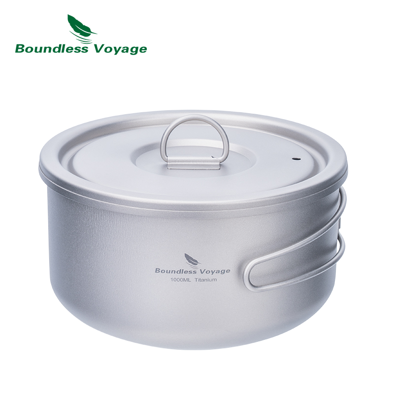 Camping Cooking System - Boundless Voyage Titanium Camping Pot with