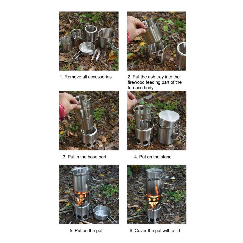 Stainless Steel Camping Cookwa - Camping Cooking Mesh ulasan dan harga