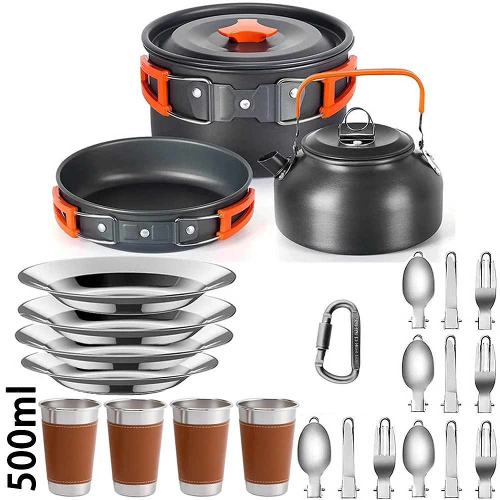 Outdoor camping cooking set, n - Nesting Camping Cooking Set ulasan dan harga