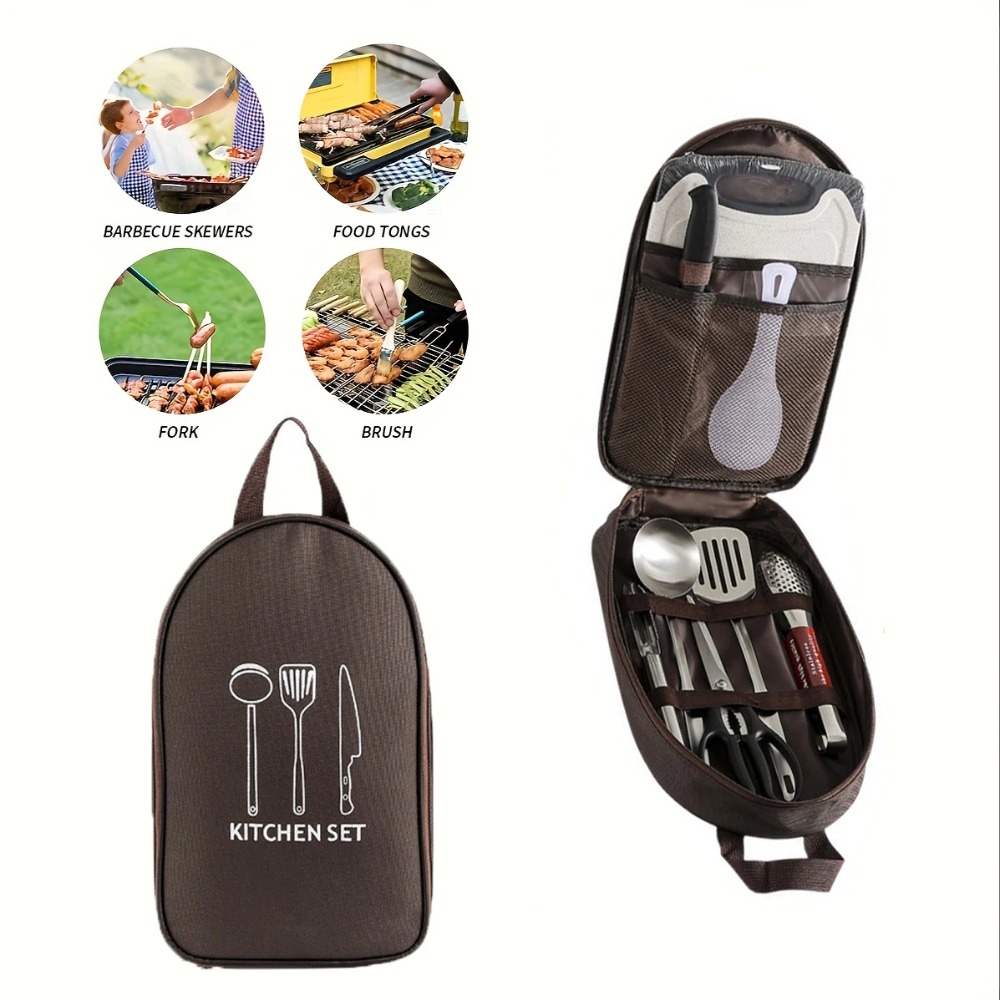 Portable Outdoor Cook Bag Camp - Camping Cooking Utensil Organizer ulasan dan harga