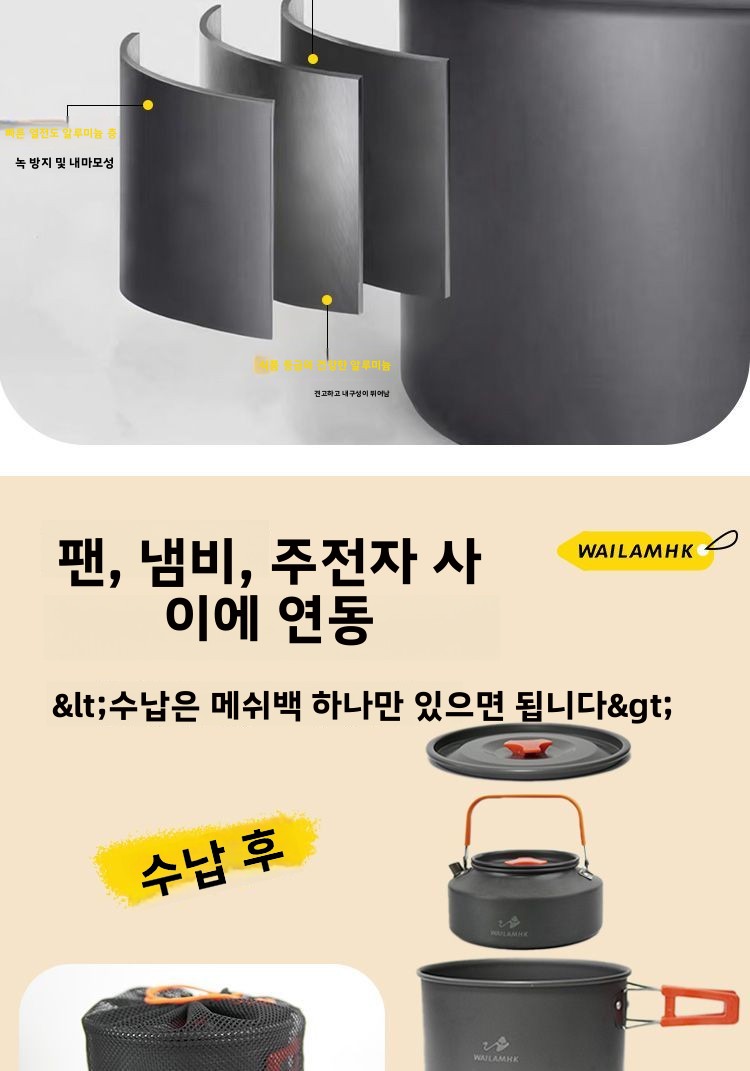 Outdoor Camping Cookware Set P - Nesting Camping Cooking Set ulasan dan harga