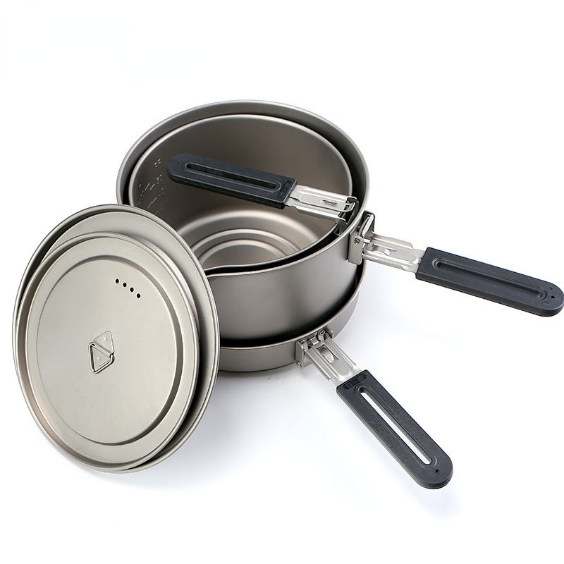 Frying Pot Cooking Pot Pure Ti - Camping Cooking Noodles ulasan dan harga