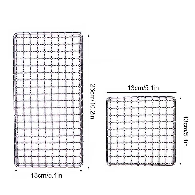 YOMEEI 2Pcs Stainless Steel BB - Camping Cooking Mesh ulasan dan harga