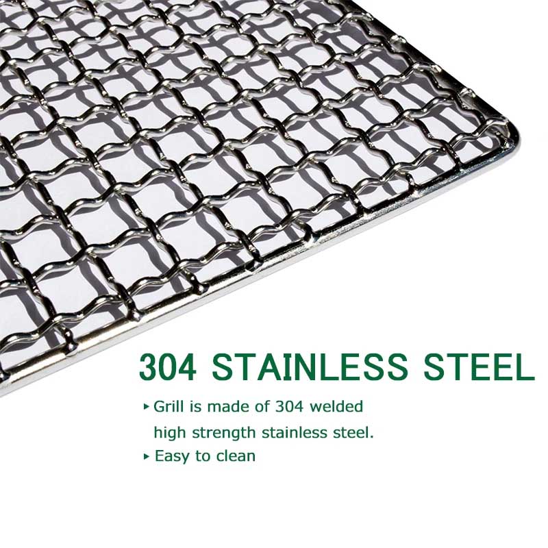 YOMEEI 2Pcs Stainless Steel BB - Camping Cooking Mesh ulasan dan harga