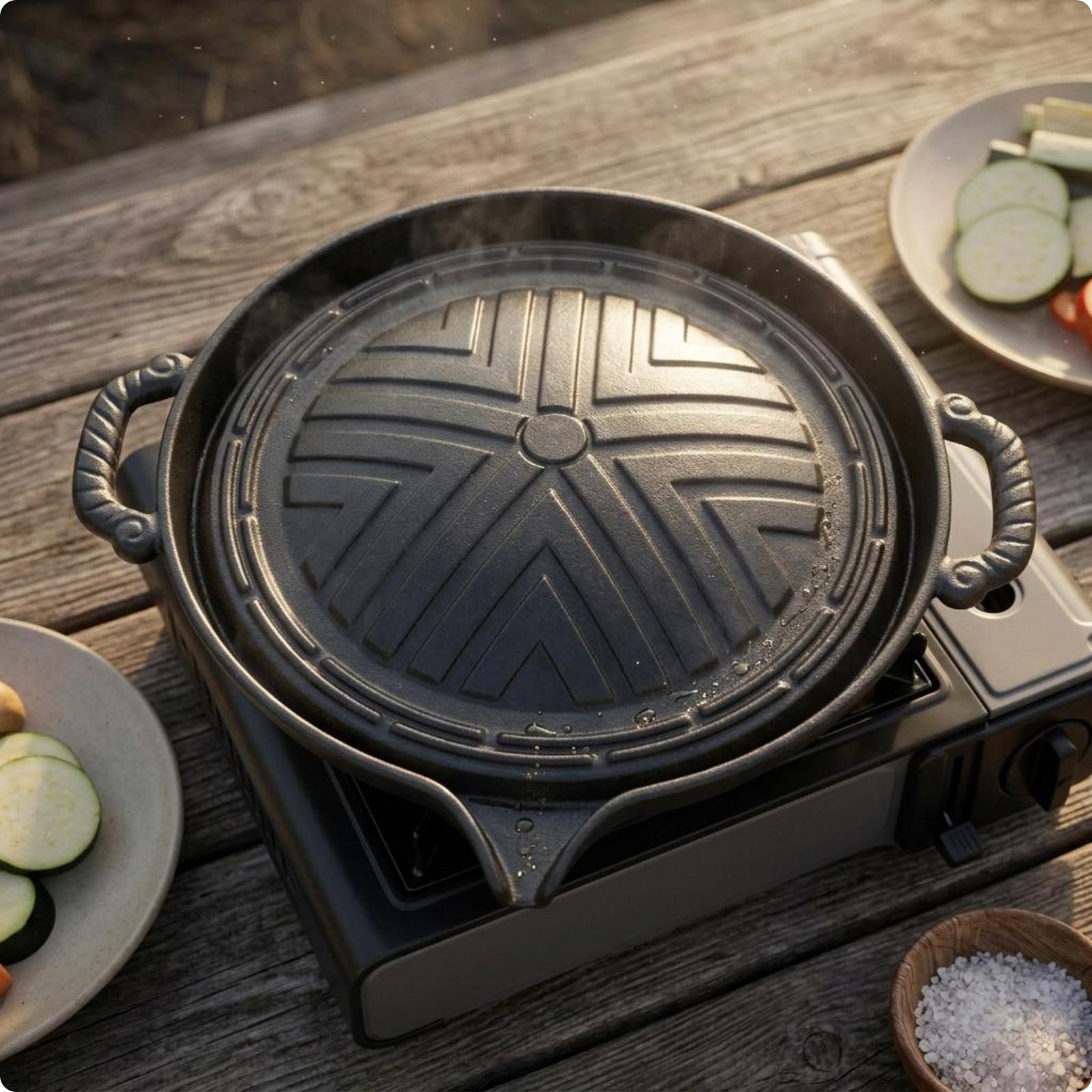 Cast Iron Oval Grill Pan for O - Skillet Cast Iron Camp ulasan dan harga