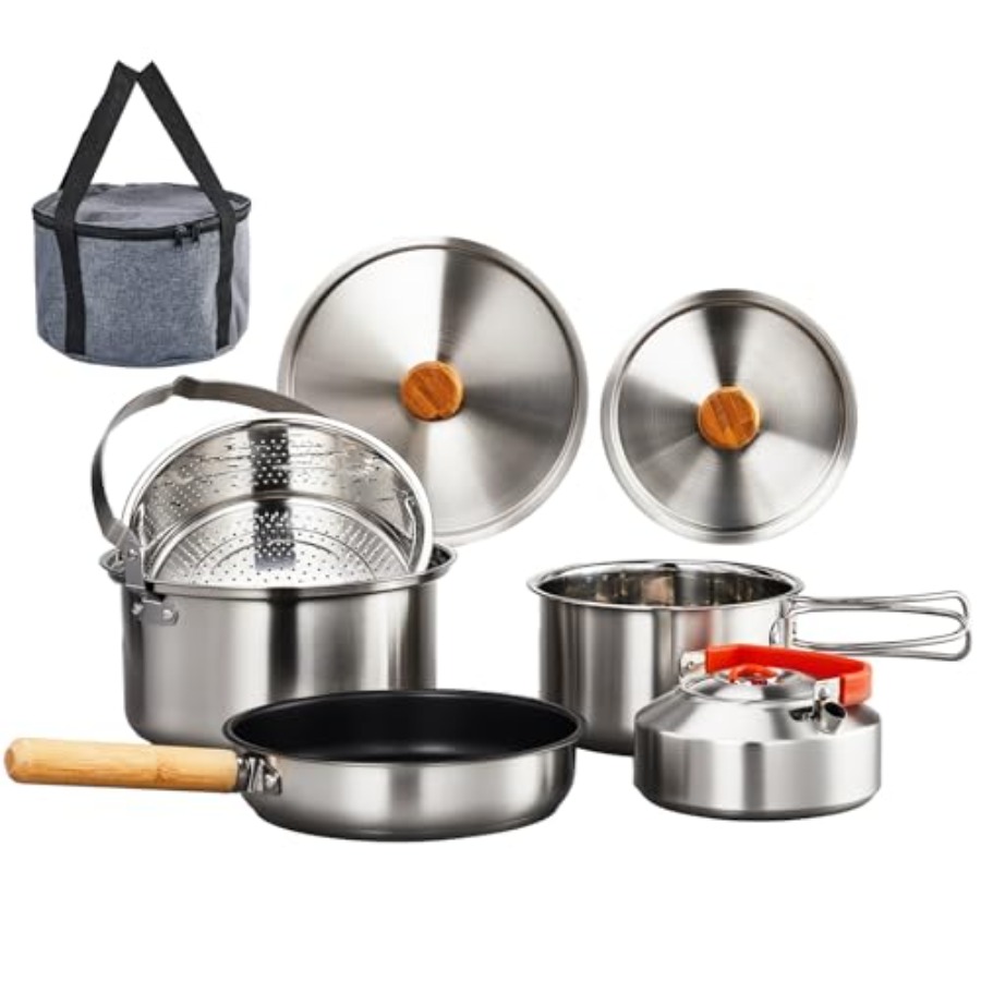 Camping Cookware Set, Lightwei - Nesting Camping Cooking Set ulasan dan harga