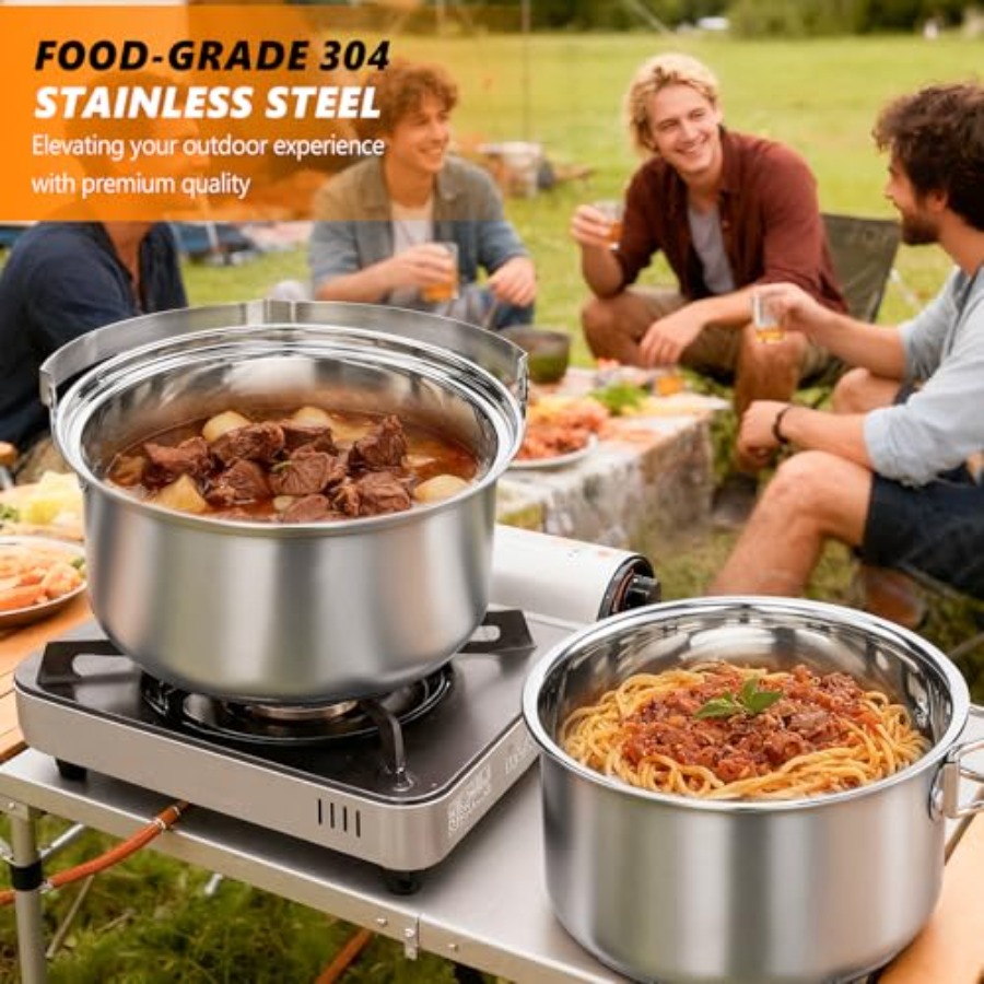 Camping Cookware Set, Lightwei - Nesting Camping Cooking Set ulasan dan harga