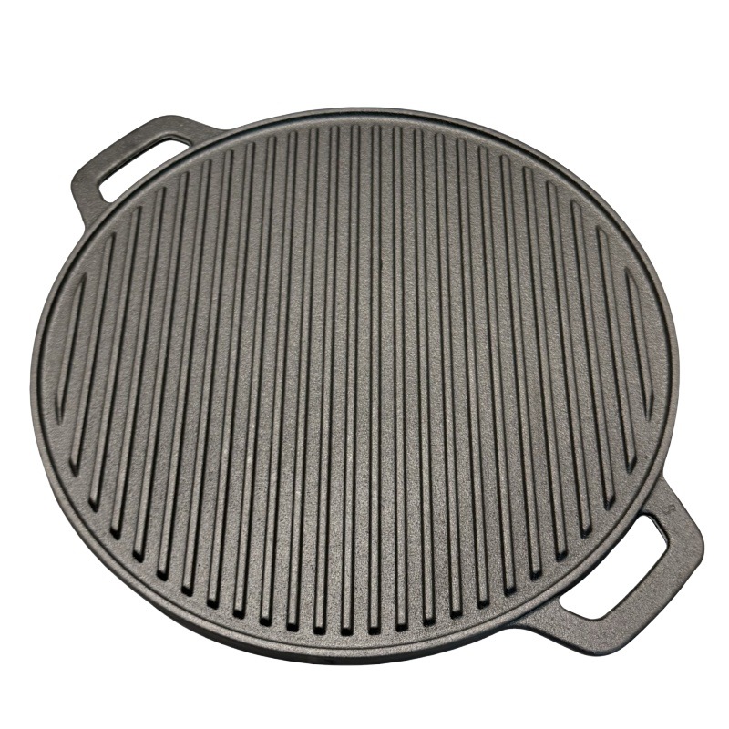 Double Sided Striped Cast Iron - Skillet Cast Iron Camp ulasan dan harga