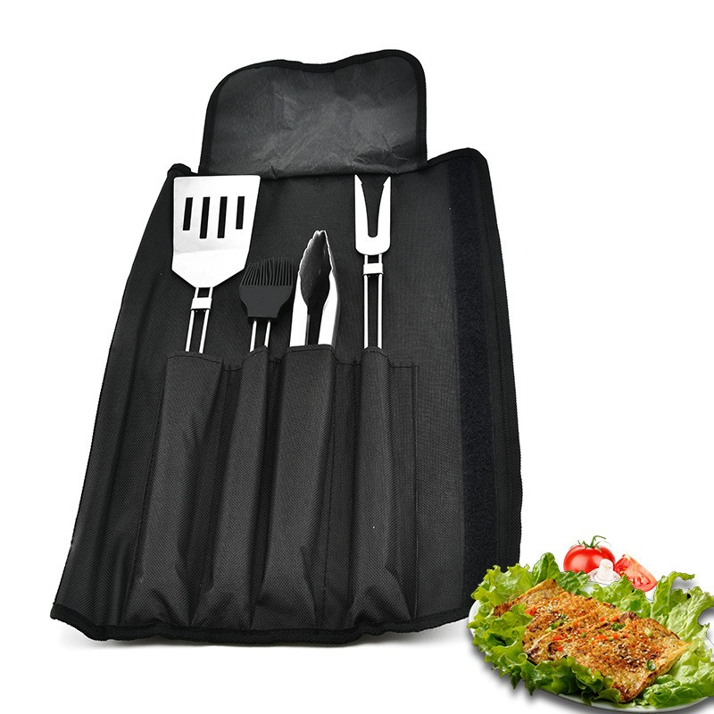4pcs BBQ Tools Set Barbecue St - Camping Cooking Accessories Set ulasan dan harga