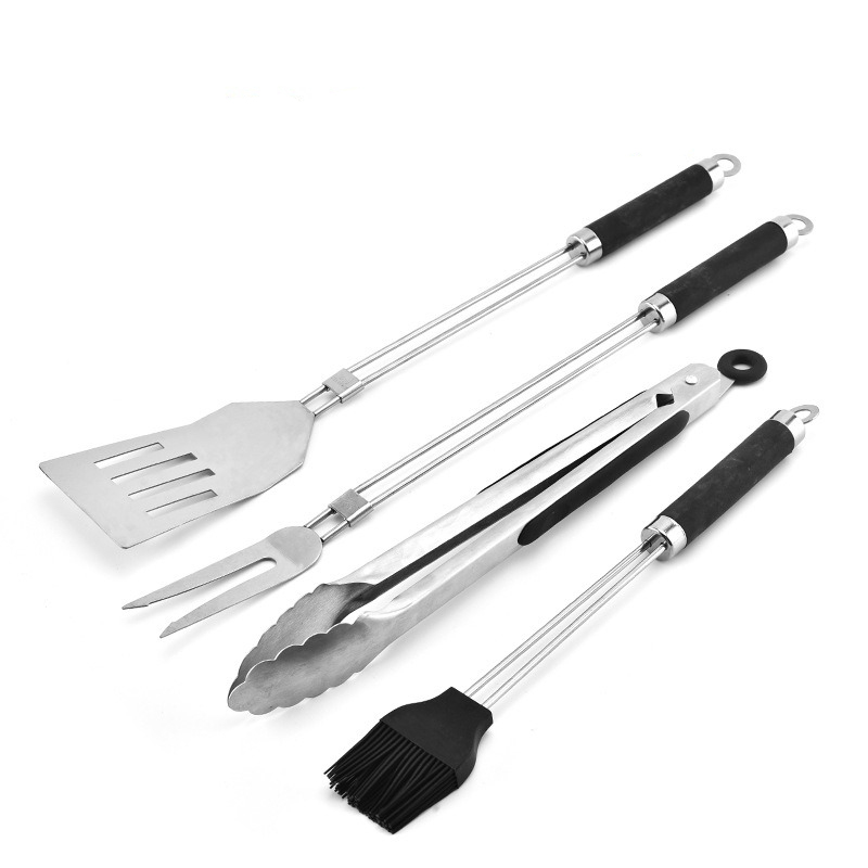 4pcs BBQ Tools Set Barbecue St - Camping Cooking Accessories Set ulasan dan harga