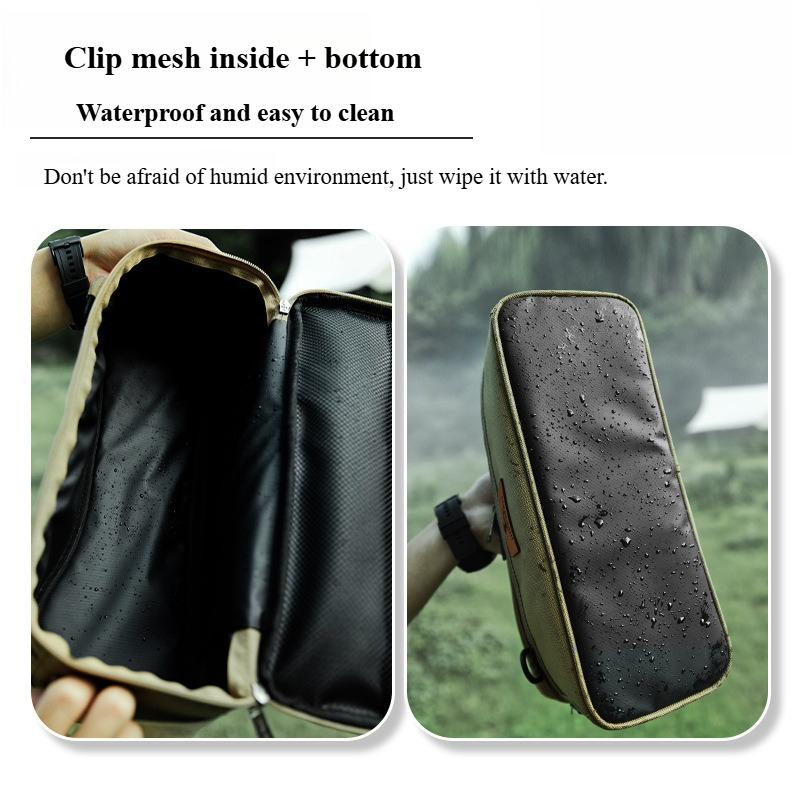 Khaki Outdoor Camping Storage  - Camping Cooking Utensil Organizer ulasan dan harga