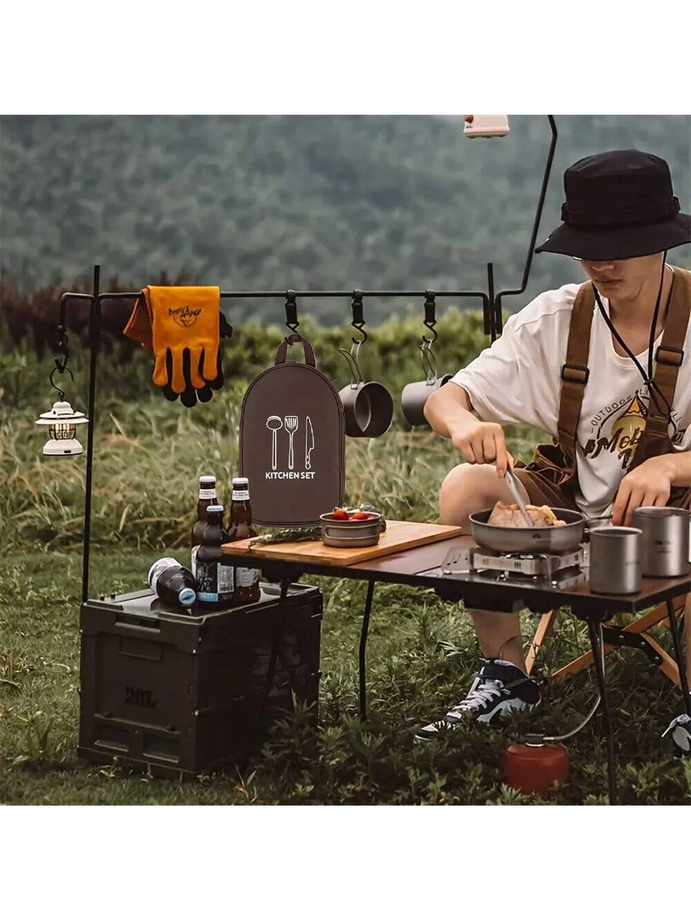 Outdoor Camping Cookware Stora - Camping Cooking Utensil Organizer ulasan dan harga