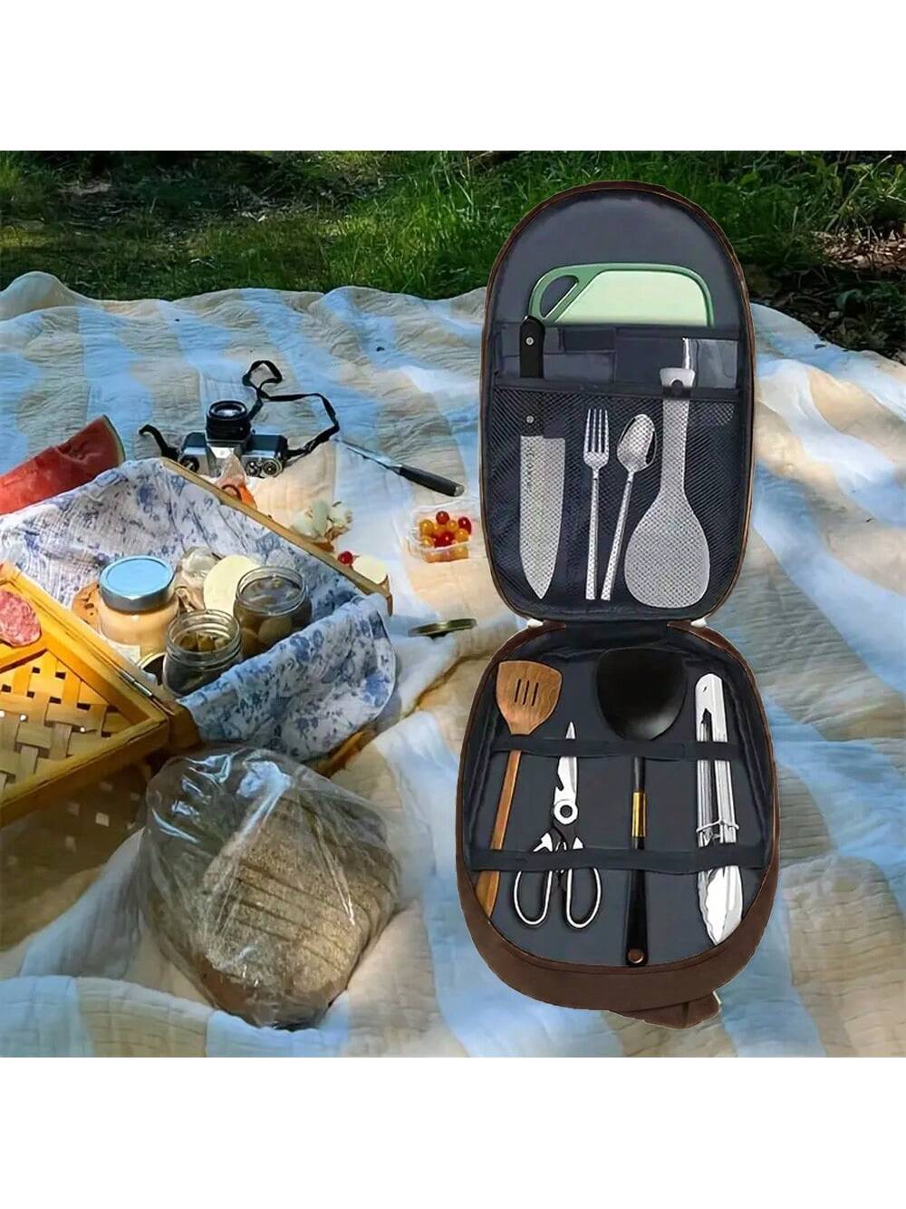 Outdoor Camping Cookware Stora - Camping Cooking Utensil Organizer ulasan dan harga