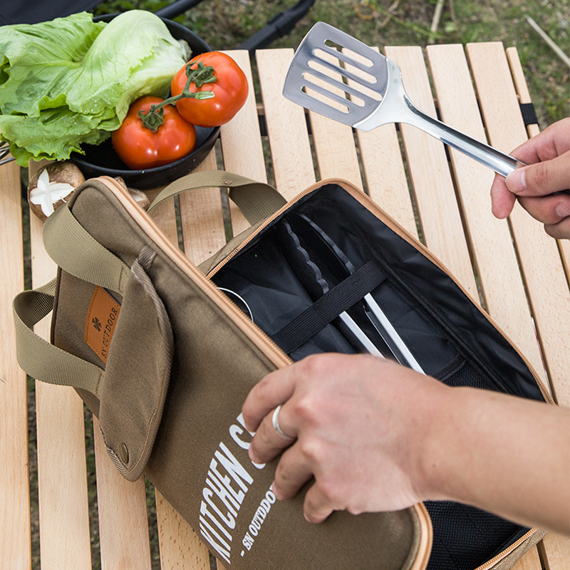 8pcs Camping Kitchen Cookware  - Camping Cooking Utensil Organizer ulasan dan harga
