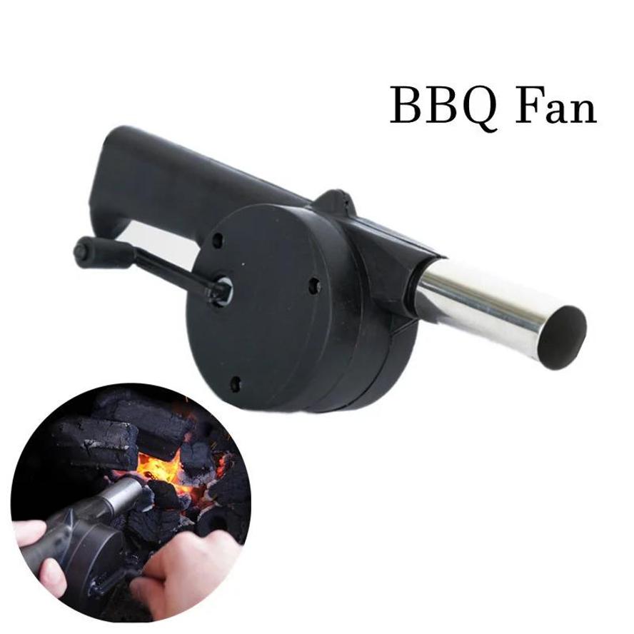 Manual Hand Crank BBQ Fan Port - Camping Cooking Accessories Set ulasan dan harga