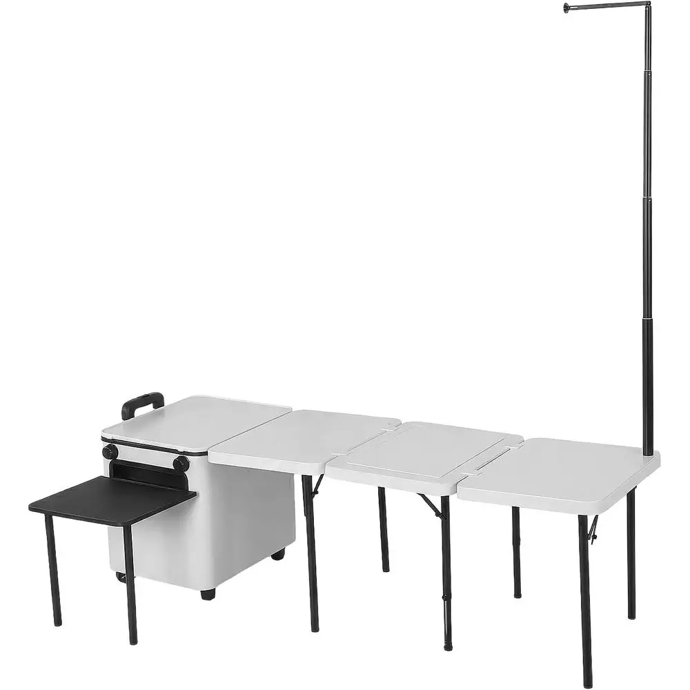 Portable Outdoor BBQ Cart with - Camping Cooking Light ulasan dan harga