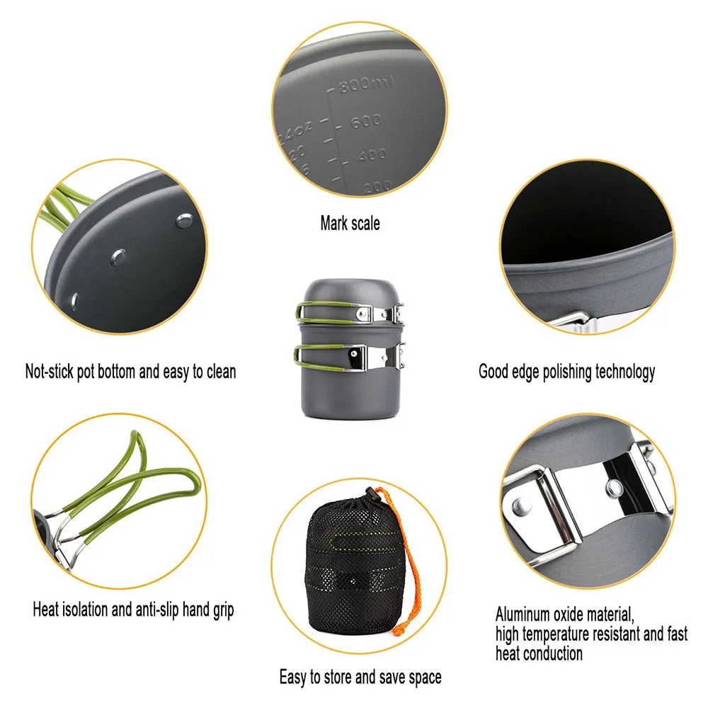 Camping Cookware Mess Kit Ultr - Camping Cooking Accessories Set ulasan dan harga