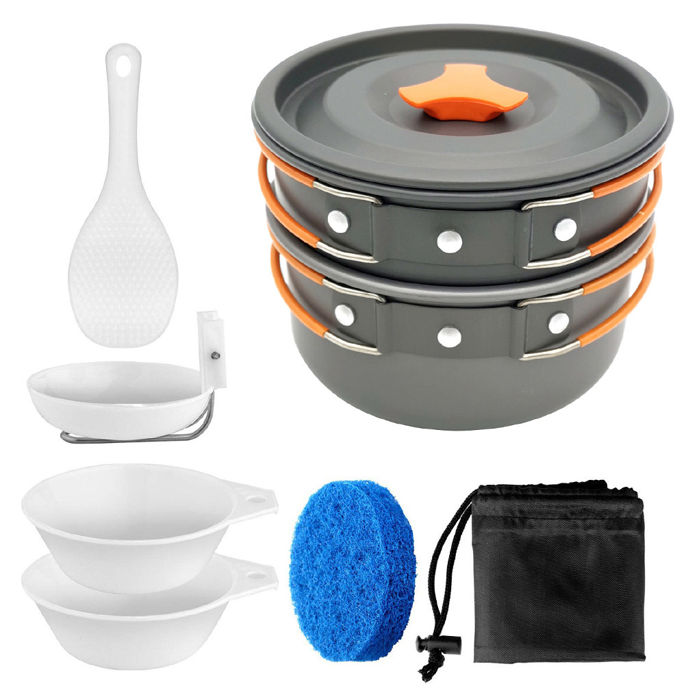 1Set Outdoor Cooking Set Porta - Camping Cooking Materials ulasan dan harga