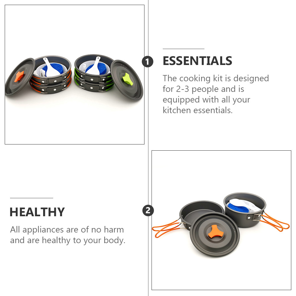 1Set Outdoor Cooking Set Porta - Camping Cooking Materials ulasan dan harga