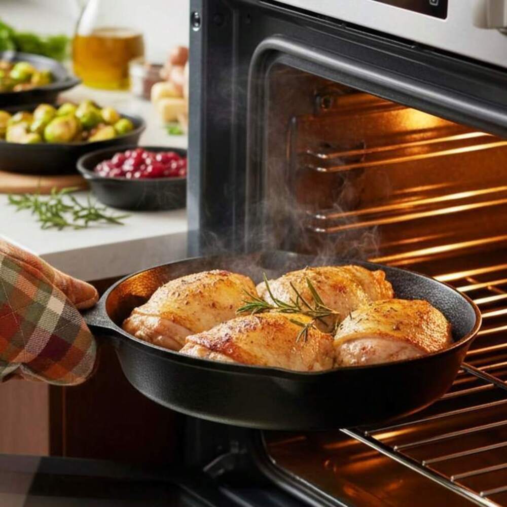 4-Piece Cast Iron Cookware Set - Skillet Cast Iron Camp ulasan dan harga