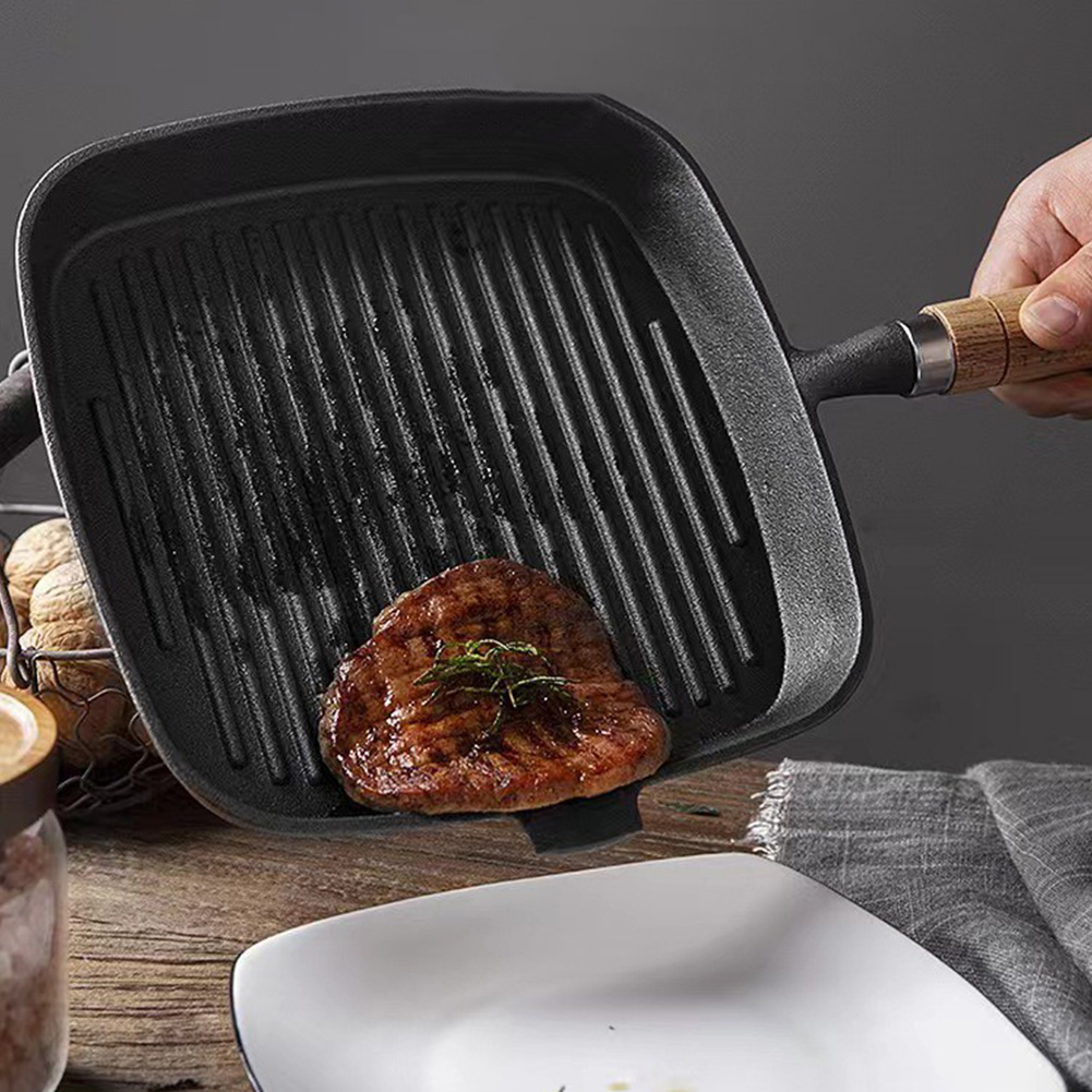 Iron Skillet Uncoated Non-stic - Skillet Cast Iron Camp ulasan dan harga