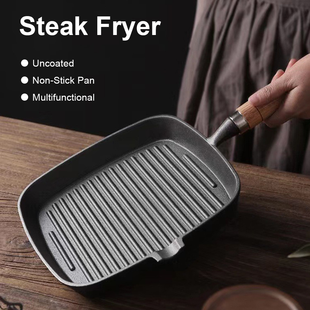 Iron Skillet Uncoated Non-stic - Skillet Cast Iron Camp ulasan dan harga