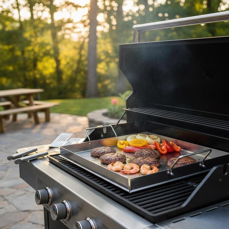 Universal Flat Top Griddle 18x - Camping Cooking Tray ulasan dan harga