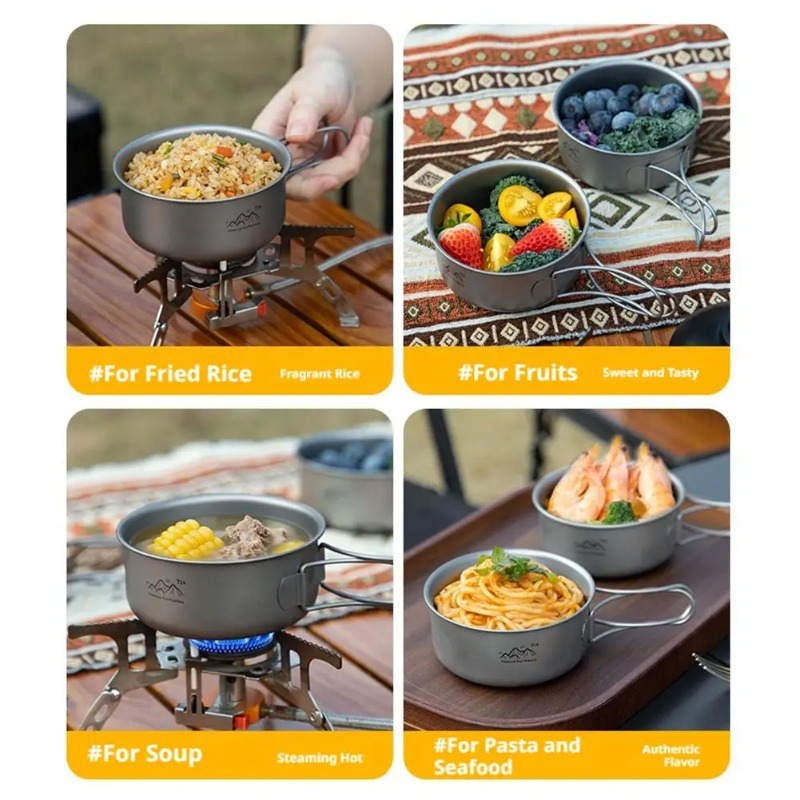 Ultralight Titanium Camping Po - Camping Cooking Noodles ulasan dan harga