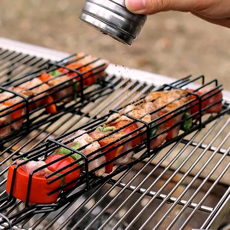 2/3 pcs Grill Baskets Stainles - Nesting Camping Cooking Set ulasan dan harga