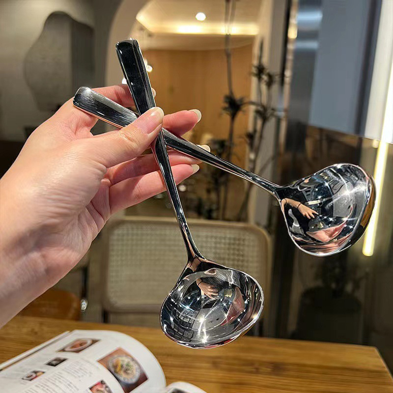 New 1PC Stainless Steel Spoon  - Camping Cooking Noodles ulasan dan harga