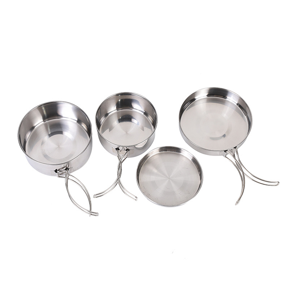 Outdoor Cooking Set 4-Piece St - Nesting Camping Cooking Set ulasan dan harga