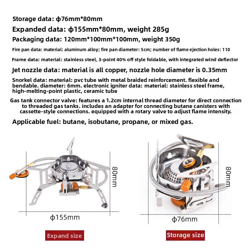 Split-type portable windproof  - Camping Cooking Canister ulasan dan harga
