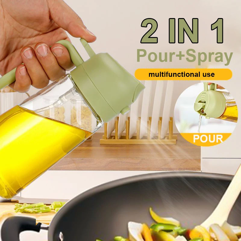 2 in 1 Pour Spray Sprayer Kitc - Camping Cooking Oil Bottle ulasan dan harga
