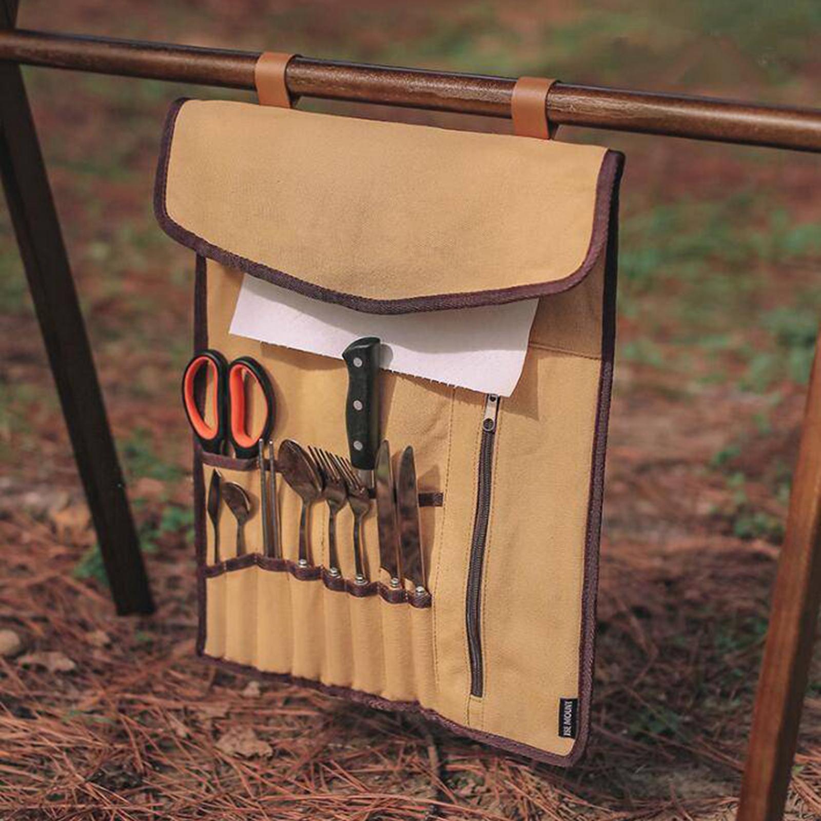 Portable Camping Utensil Roll  - Camping Cooking Utensil Organizer ulasan dan harga