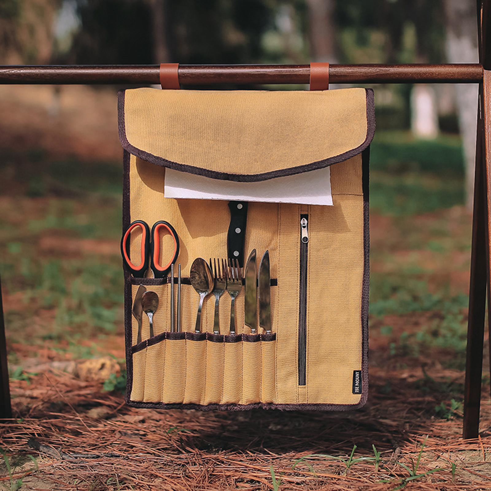 Portable Camping Utensil Roll  - Camping Cooking Utensil Organizer ulasan dan harga