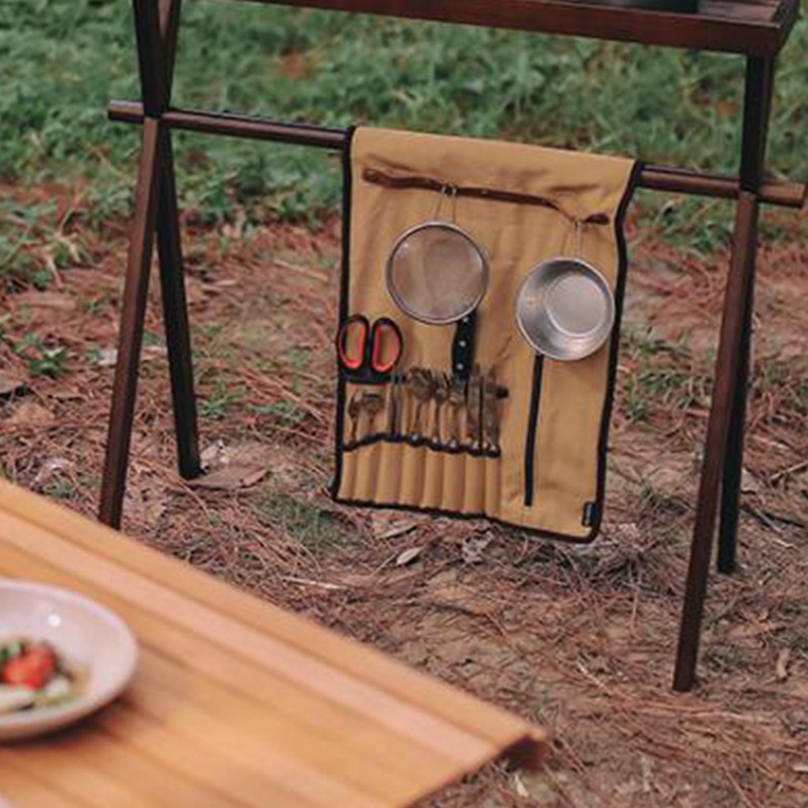 Portable Camping Utensil Roll  - Camping Cooking Utensil Organizer ulasan dan harga