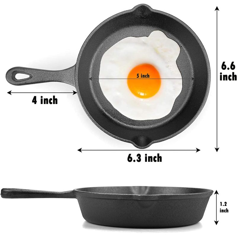6 Inch Cast Iron Skillet, Fryi - Camping Cooking Ovens ulasan dan harga