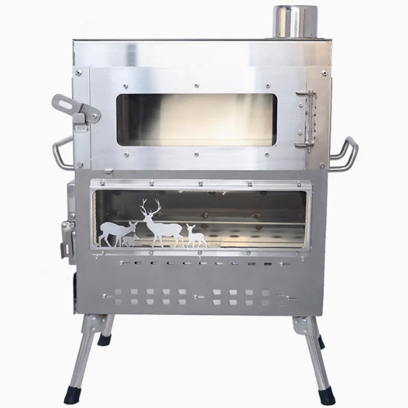 Premium Stainless Steel Wood B - Camping Cooking Ovens ulasan dan harga
