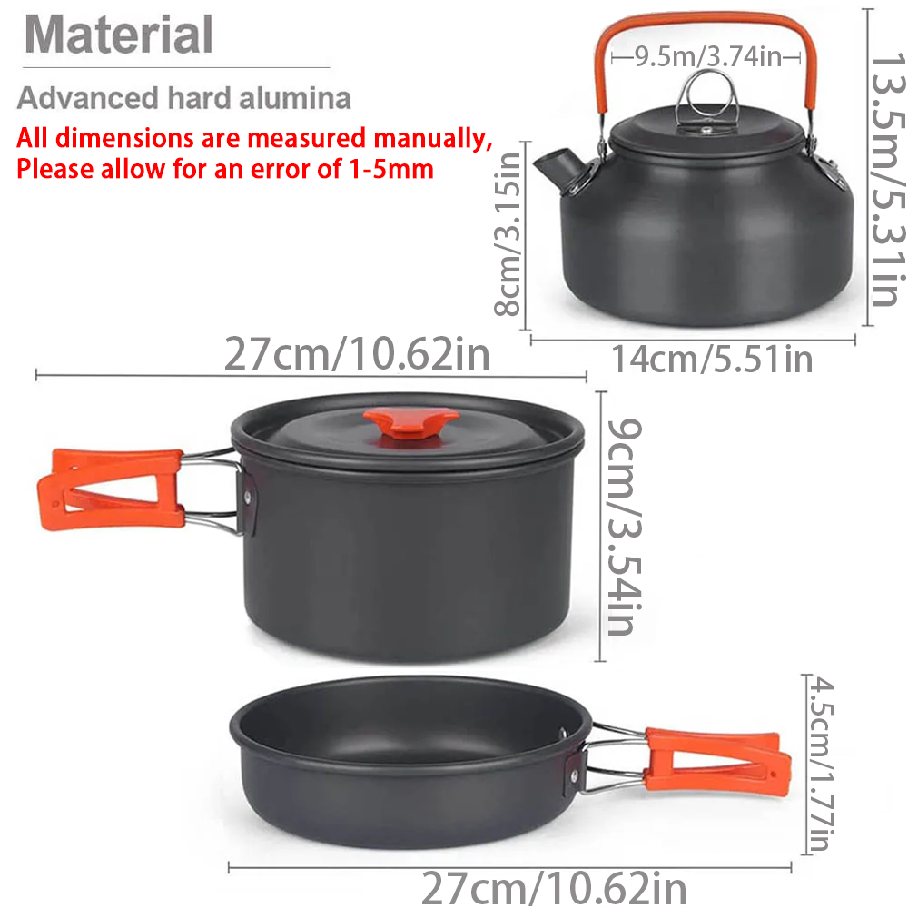 1pcs/1set Camping Cookware Kit - Camping Cooking Mesh ulasan dan harga