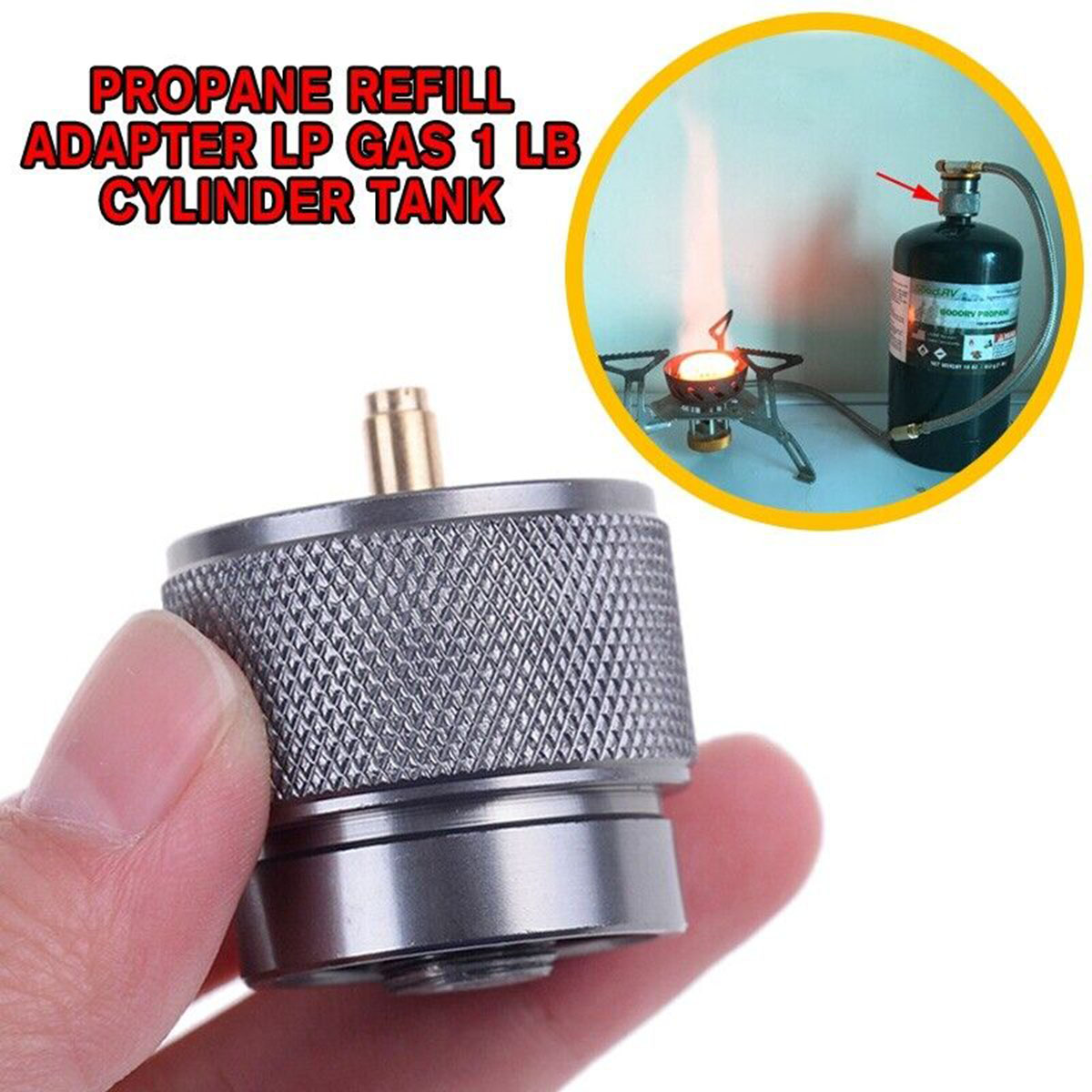1/2Pc Gas Stove Refill Adapter - Camping Cooking Canister ulasan dan harga