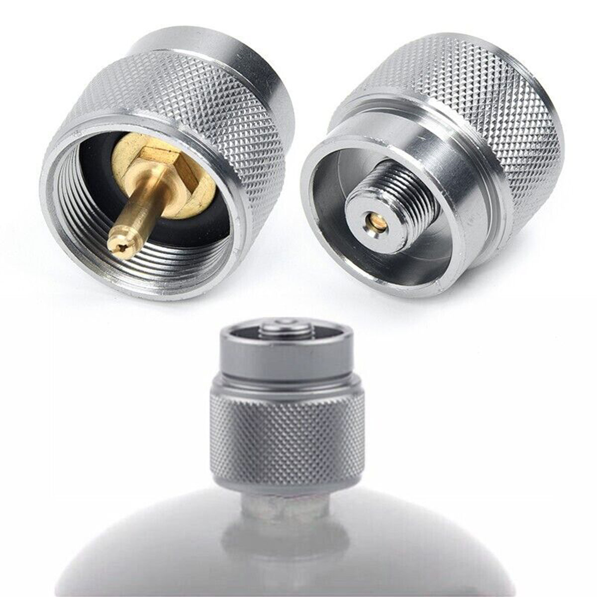 1/2Pc Gas Stove Refill Adapter - Camping Cooking Canister ulasan dan harga