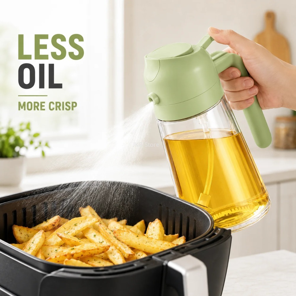 2 in 1 Olive Oil Sprayer Dispe - Camping Cooking Oil Bottle ulasan dan harga