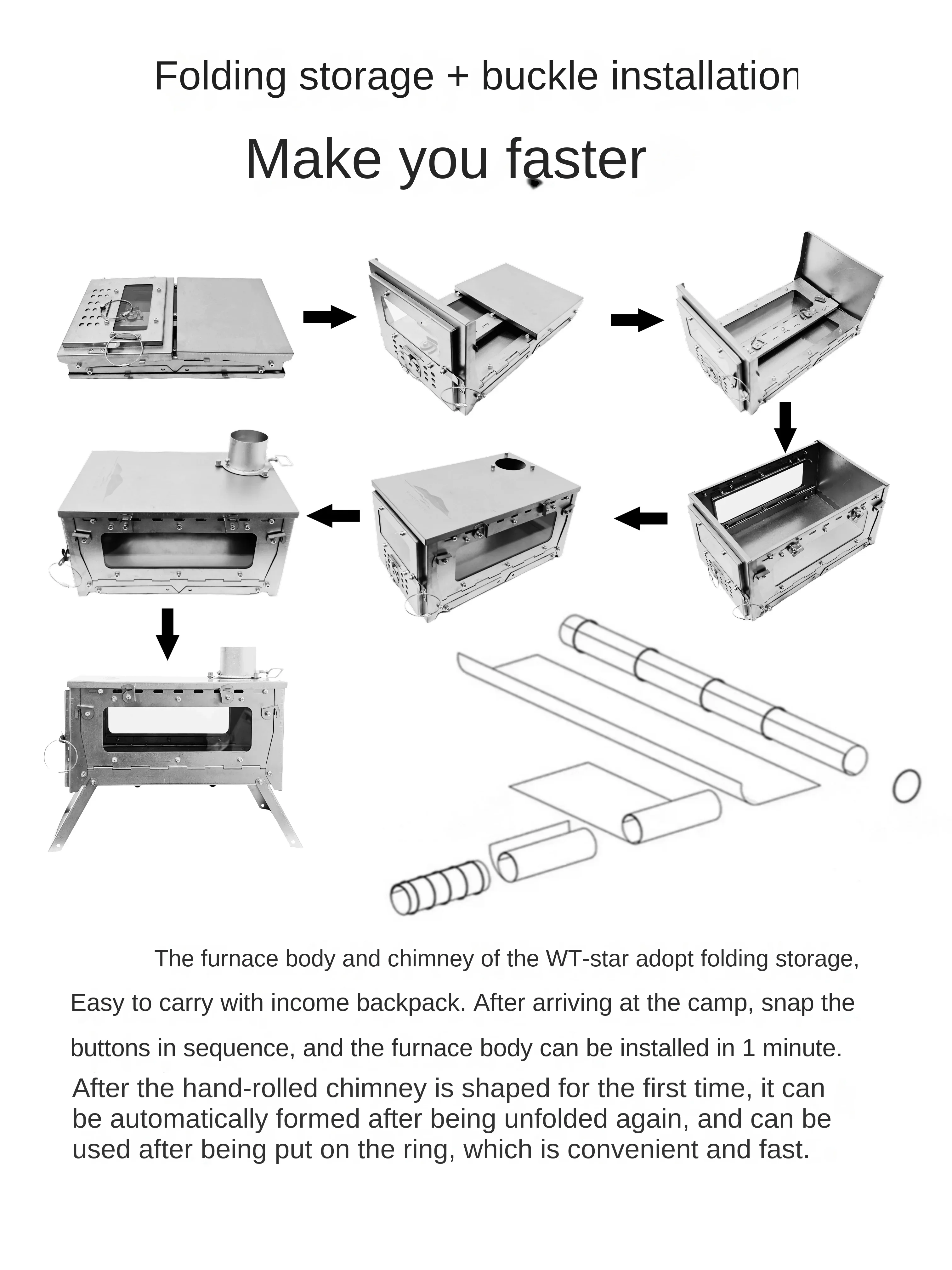 WT Star Ti Titanium Alloy Fold - Camping Cooking Drawer ulasan dan harga