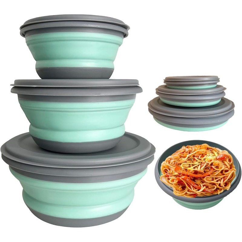 3pcs Silicone Folding Lunch Bo - Camping Cooking Tray ulasan dan harga