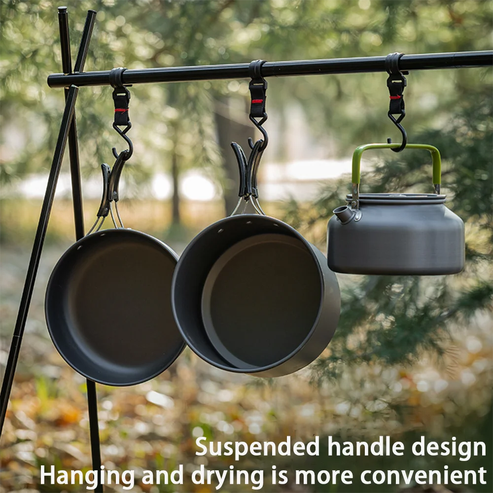 Large Capacity Non-Stick Campi - Nesting Camping Cooking Set ulasan dan harga