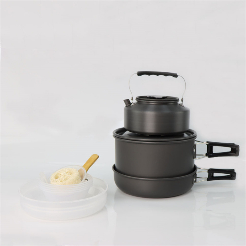 Outdoor large cooking set, 2-4 - Nesting Camping Cooking Set ulasan dan harga